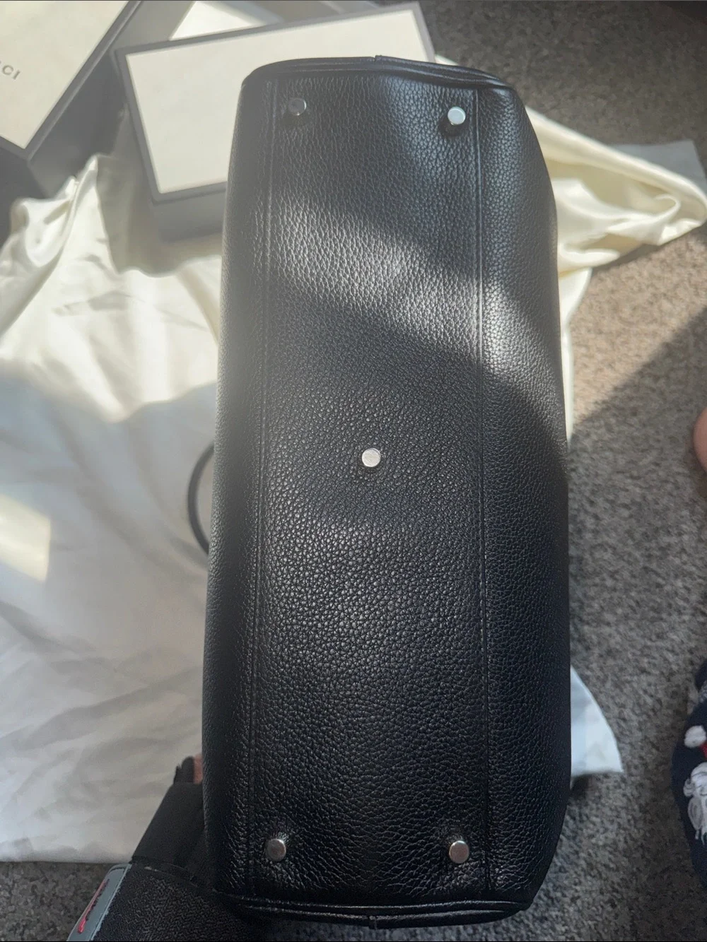 Gucci Black Top Handle Zumi with Two-tone Hardware and Horsebit